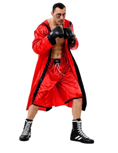 Déguisement de Boxeur Rouge Taille L - de haute qualité, idéal pour le carnaval, les fêtes à thème et les événements spéciaux